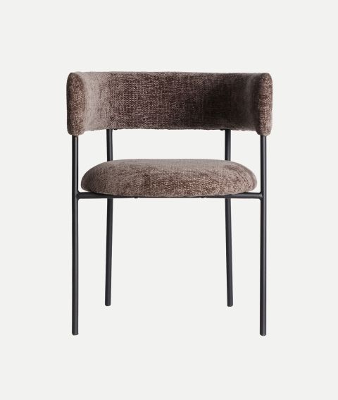 Silla Comedor Tejido Marrón Madera Contrachapada