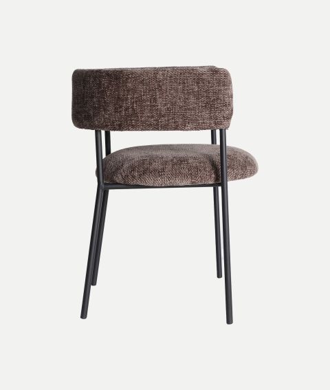 Silla Comedor Tejido Marrón Madera Contrachapada