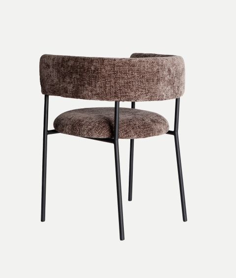 Silla Comedor Tejido Marrón Madera Contrachapada