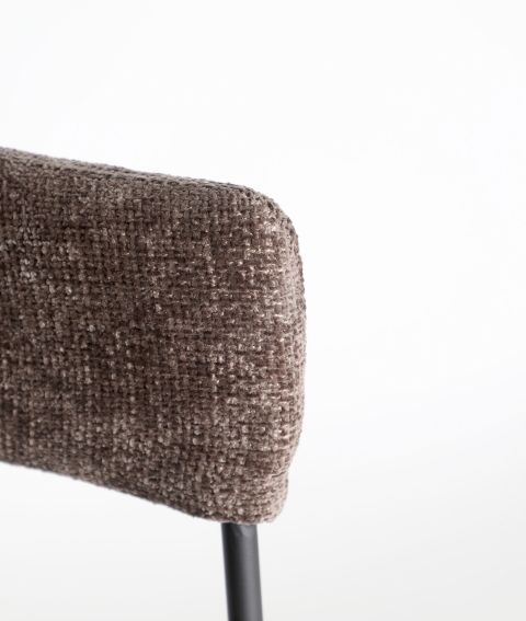 Silla Comedor Tejido Marrón Madera Contrachapada