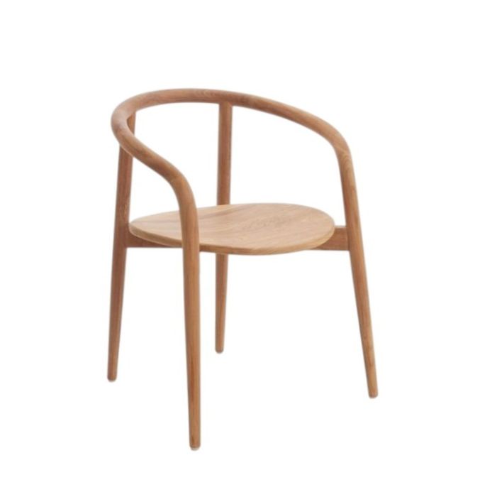Silla de comedor nórdica en madera natural.