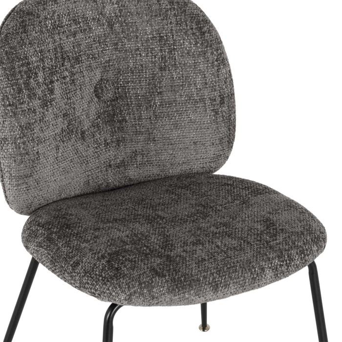 Silla Comedor Tapizado Tejido Gris, 51 Cm