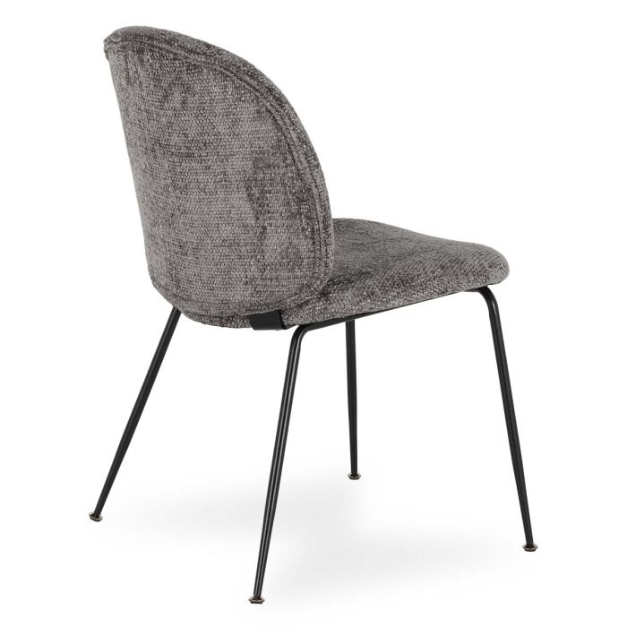Silla Comedor Tapizado Tejido Gris, 51 Cm