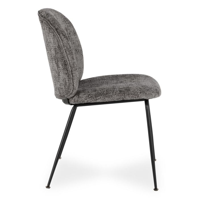 Silla Comedor Tapizado Tejido Gris, 51 Cm