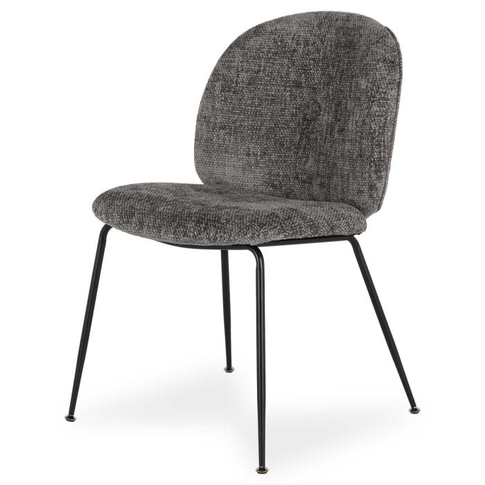 Silla Comedor Tapizado Tejido Gris, 51 Cm