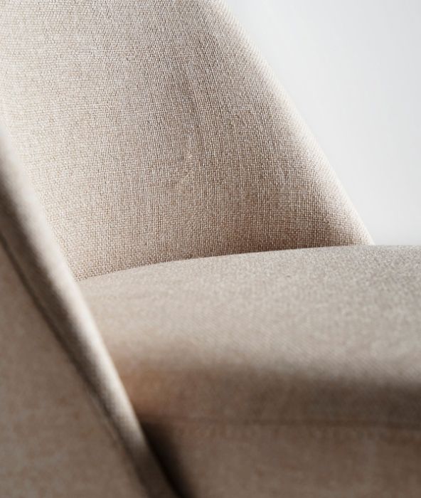 Silla Sindia Madera Hierro Negro Tejido Crema,80 Cm