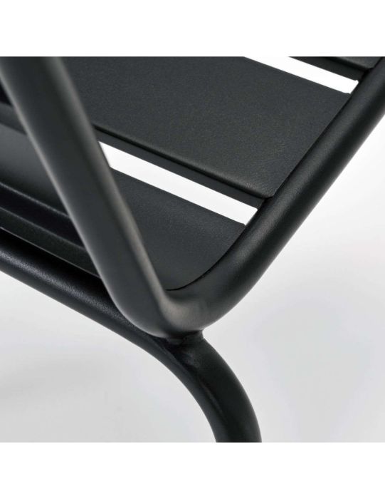 Silla Terraza Negro Hierro, 57 Cm