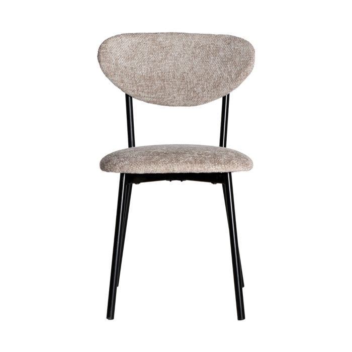 Silla Fleury Tejido Poliéster Gris Hierro, 49 Cm