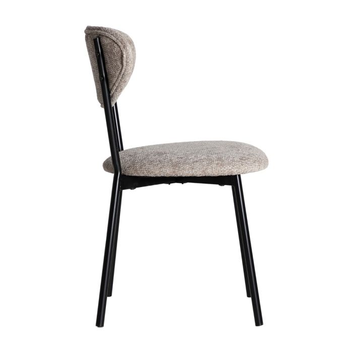 Silla Fleury Tejido Poliéster Gris Hierro, 49 Cm