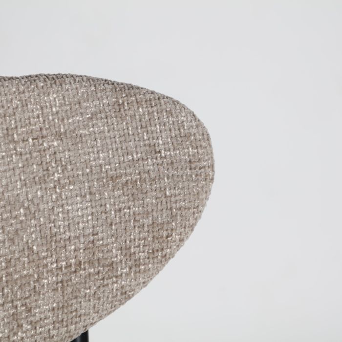 Silla Fleury Tejido Poliéster Gris Hierro, 49 Cm