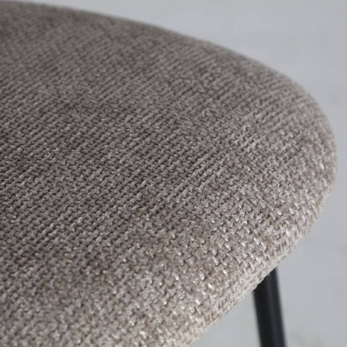 Silla Fleury Tejido Poliéster Gris Hierro, 49 Cm