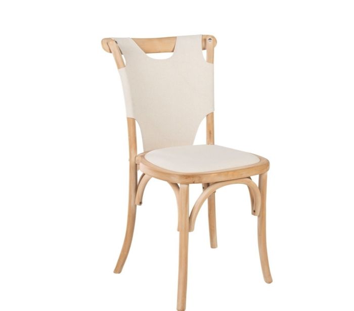 Silla lino madera