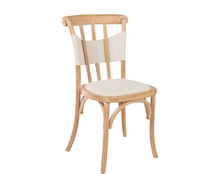 Silla de madera y lino