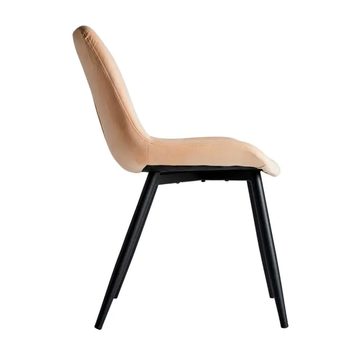 Silla Orani Estilo Vintage Negro Madera Dm, 80 Cm