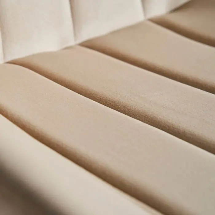 Silla Terciopelo Color Crema Madera, 80 Cm