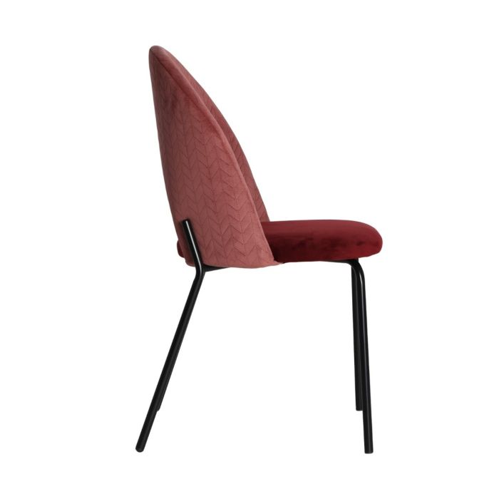 Silla Sarkad Terciopelo Burdeos Hierro, 49 Cm