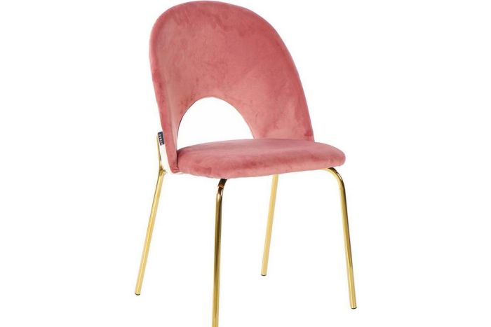 Silla velvet rosa oro