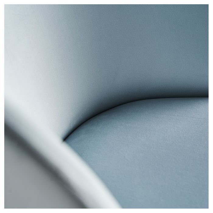 Silla Lula Terciopelo Madera Dm Azul, 75 Cm