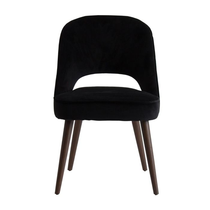 Silla Moderna Terciopelo Negro Blanco 54 Cm