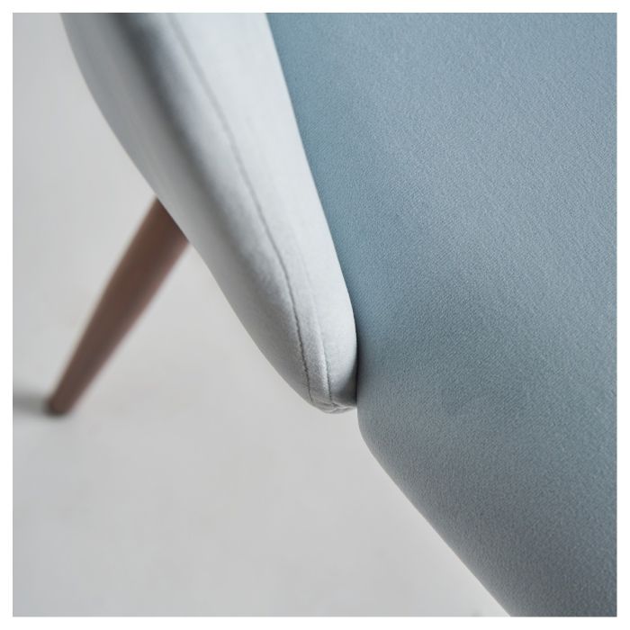Silla Lula Terciopelo Madera Dm Azul, 75 Cm