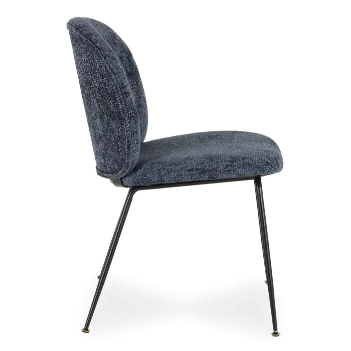 Silla Comedor Tapizado Tejido Azul, 51 Cm