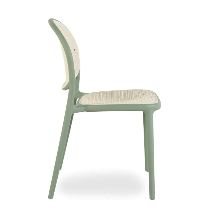Silla Exterior Polipropileno Verde, 56 Cm