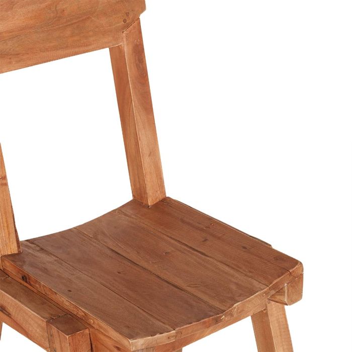 Silla Madera Recuperada Natural, 45 Cm