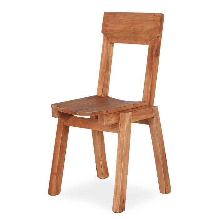 Silla Madera Recuperada Natural, 45 Cm