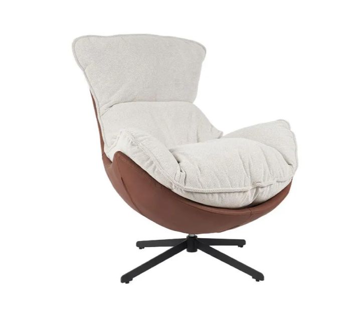 Sillón Giratorio Hans Beige Terracota 