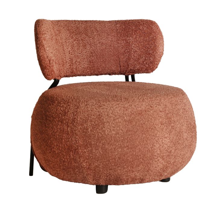 Sillón bouclé terracota 