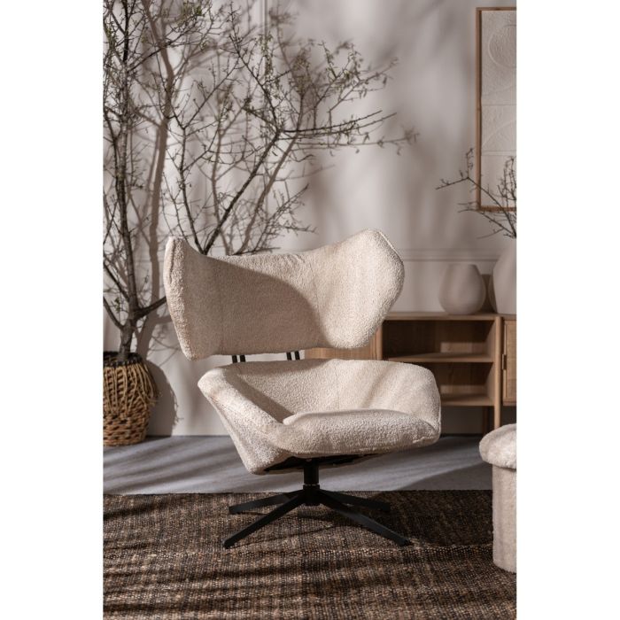 Sillón Giratorio Bouclé Privas, 86 Cm