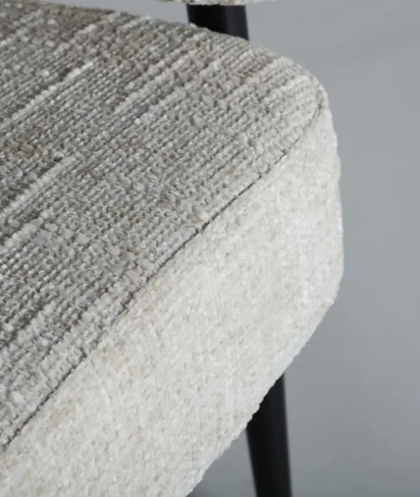 Sillón SERS Tejido Beige Metal Negro, 72 Cm