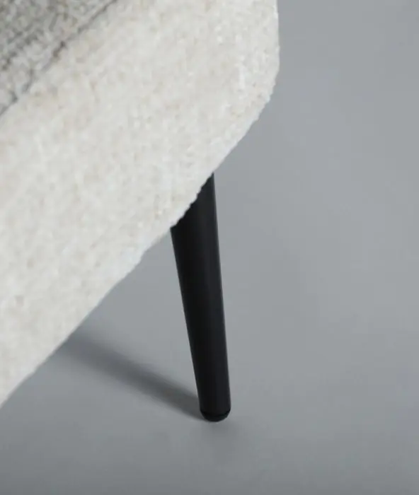 Sillón SERS Tejido Beige Metal Negro, 72 Cm