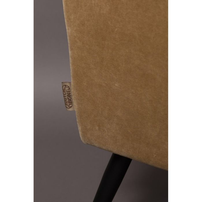 Sillón Vintage Tapizado Terciopelo Color Camel, 73 Cm