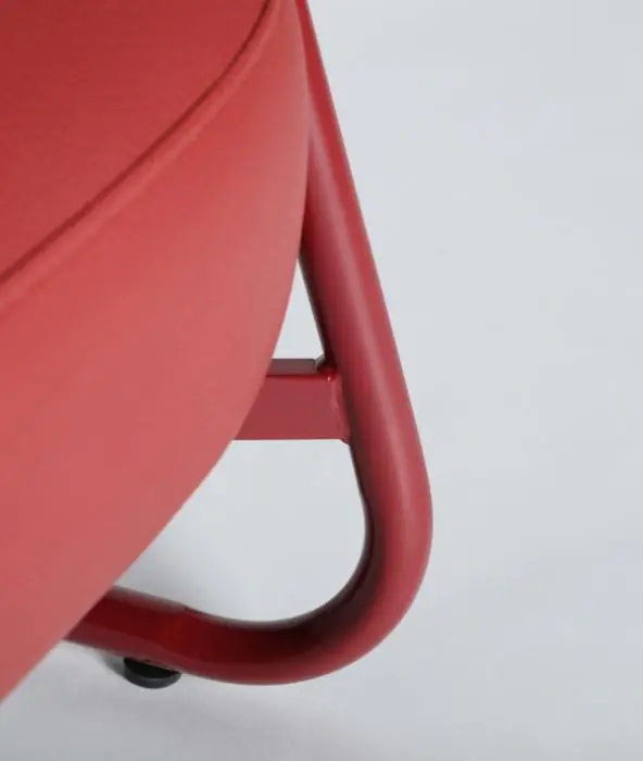 Sillón Tankah Tejido Rojo Metal Rojo, 77 Cm