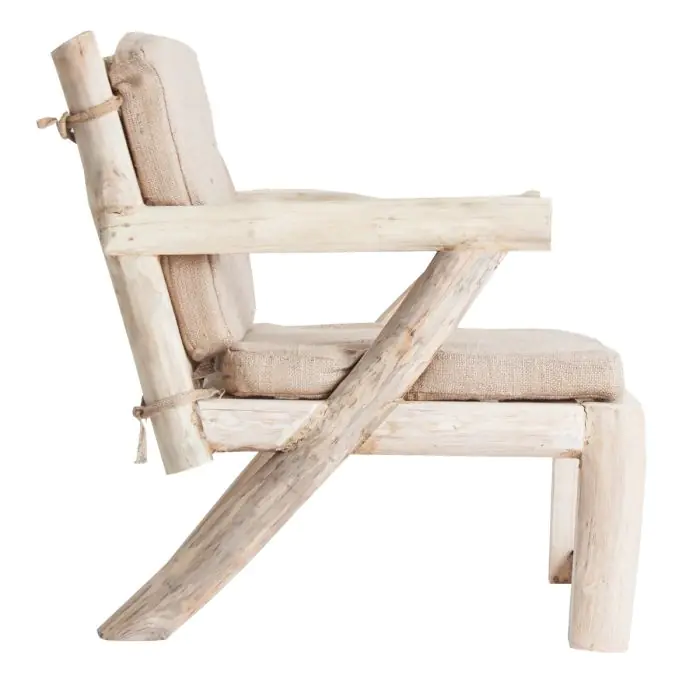 Sillón Étnico Madera Tropical Envejecido