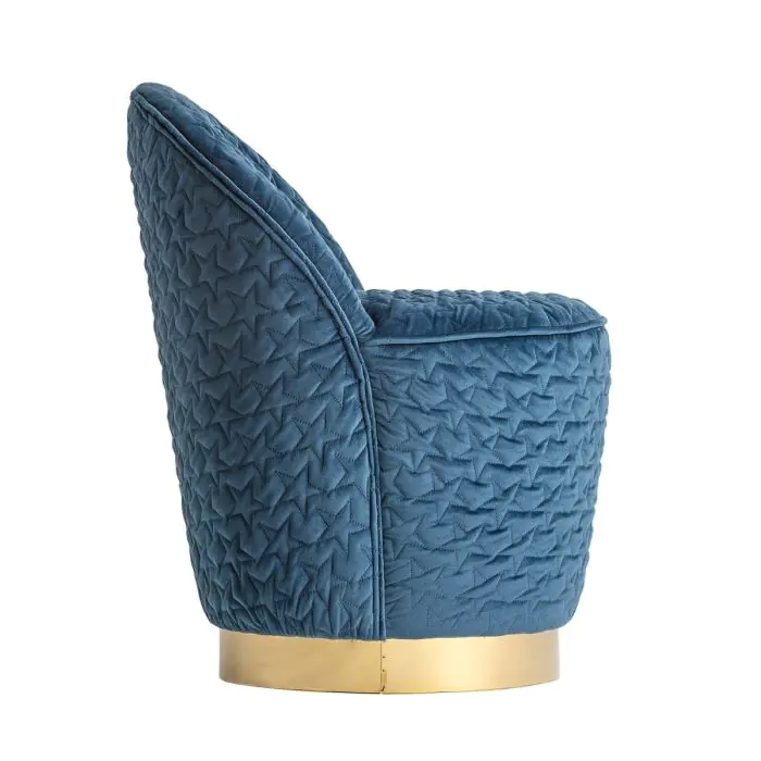 Sillón Art Decó Azul/Oro