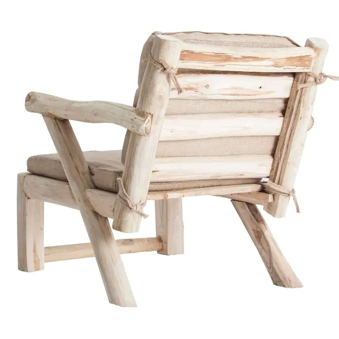 Sillón Étnico Madera Tropical Envejecido