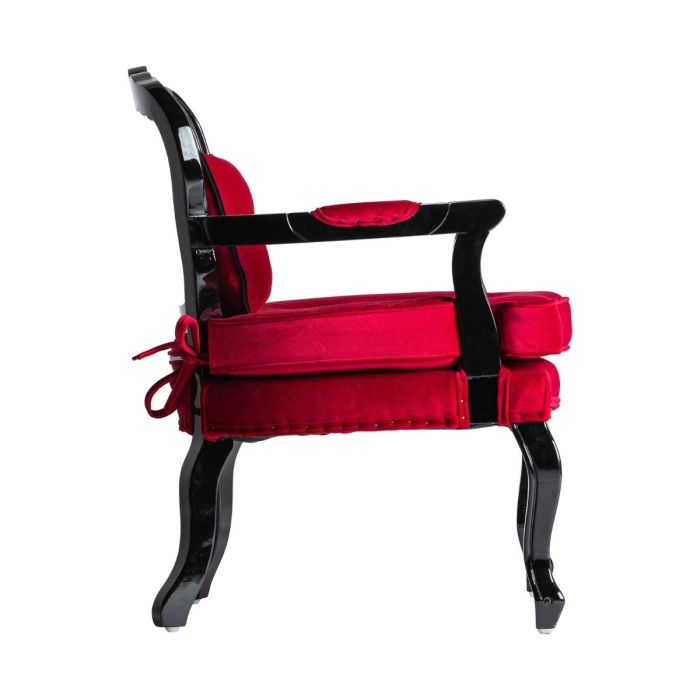 Sillón Laleu Diseño Art Decó Color Rojo