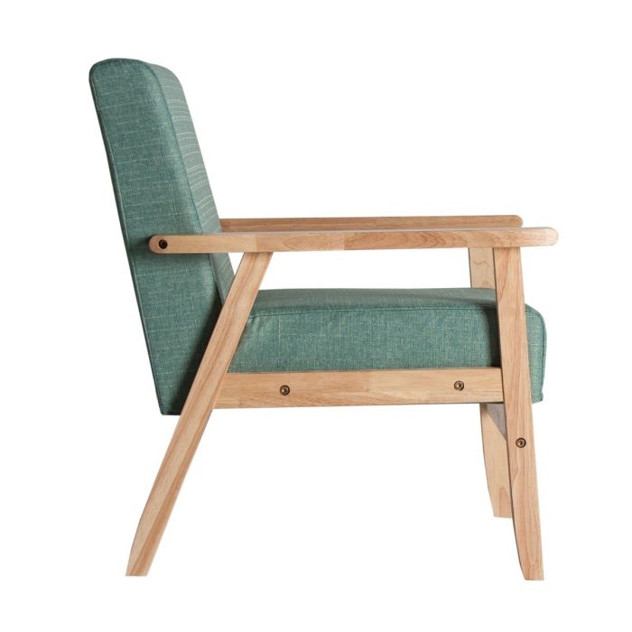 Sillón Tropical Tejido Verde Madera Natural