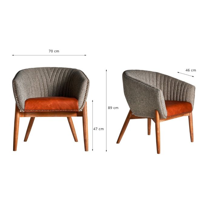 Sillón Neive Vintage Piel Madera