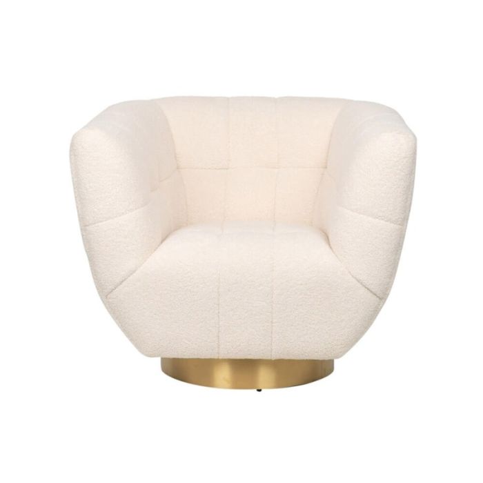 Sillón Inari Blanco Dorado, 85 Cm