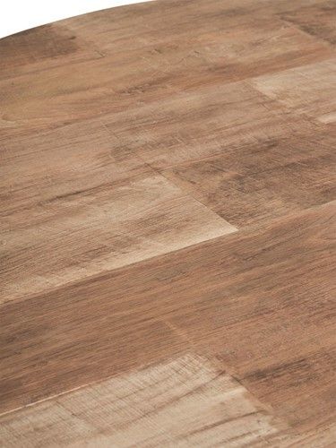 Mesa Comedor Redonda Madera Teca Natural Negro, Ø150 Cm