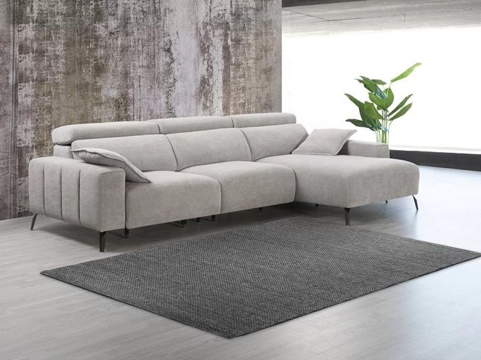 Sofá Chaise Longue con Deslizante Vivian Estilo Moderno