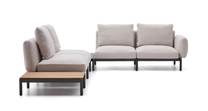 Sofá Modular Rinconero Sorells Beige con Mesas