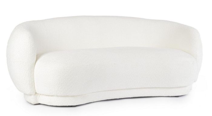Sofá Tecla Tejido Bouclé Madera, 191 Cm