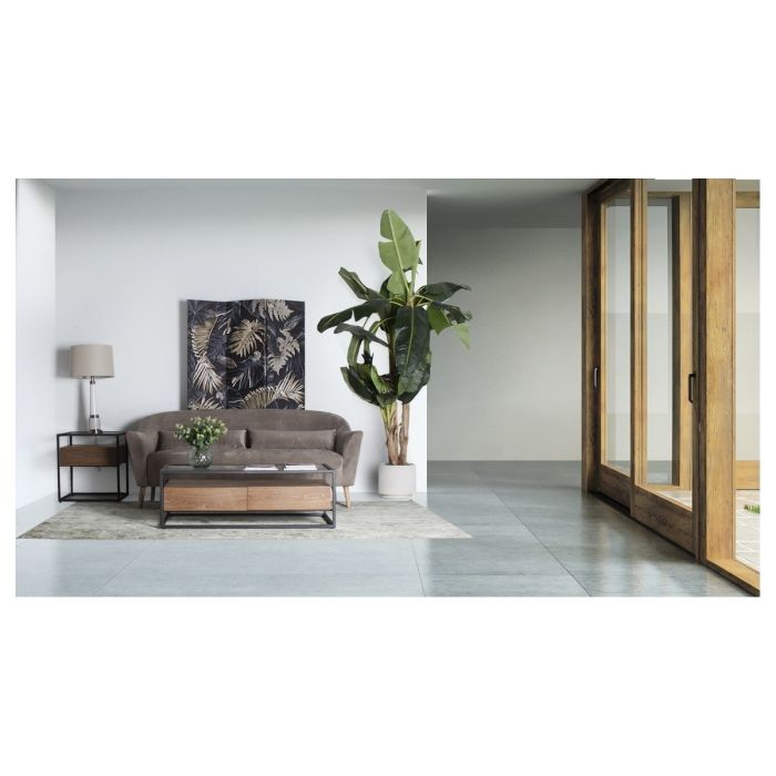 Sofá Tapizado Terciopelo Beige Madera Pino, 192 Cm