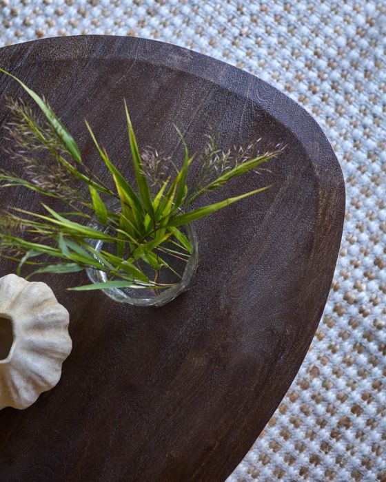 Mesa Centro Sobre Madera Mango Hierro, 86 Cm