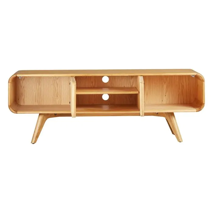 Mueble TV Sublime Nórdico Roble 2 Puertas 1 Estante, 165 Cm