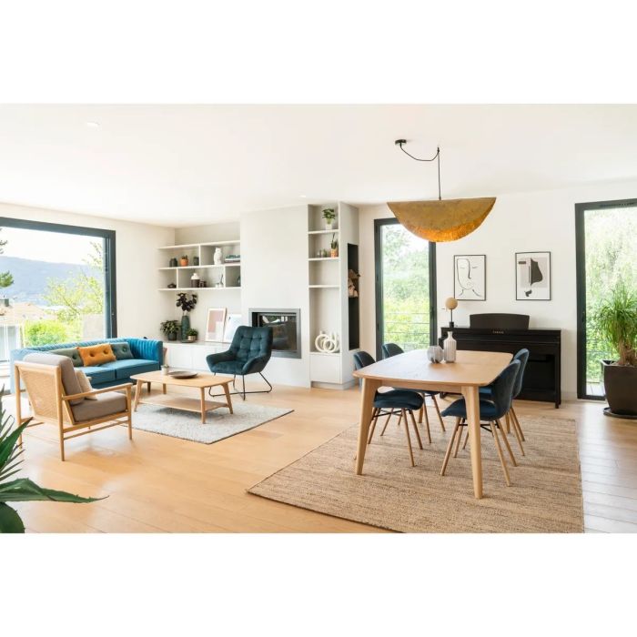 Mesa Comedor Extensible Roble Natural, 180 Cm